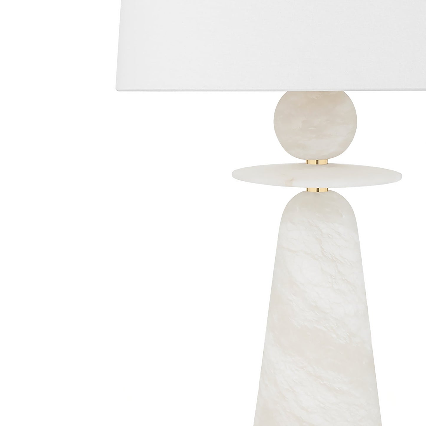 Leuchte Shop Tischleuchte 30", Alabaster mit Messingakzenten