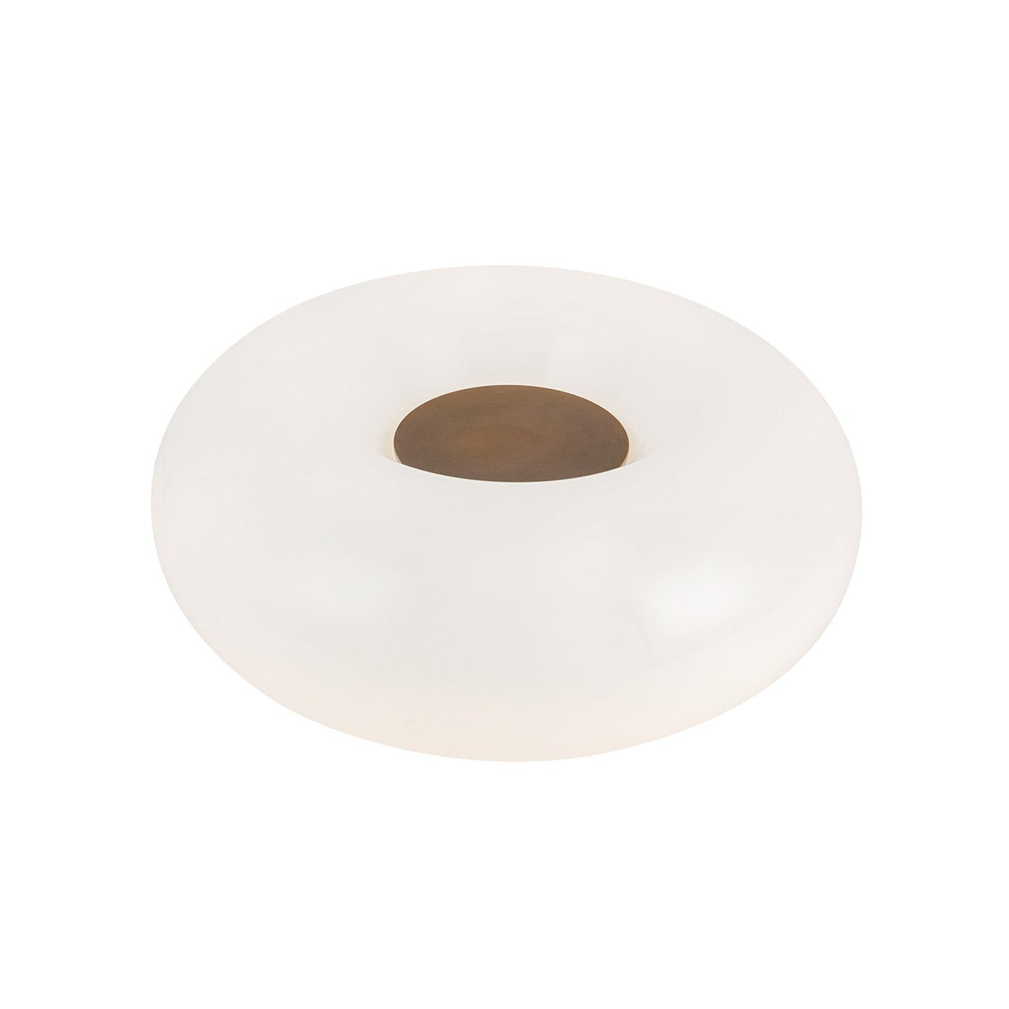 Leuchte Shop LED-Tischleuchte, 33 cm (13 Zoll), Messing antikisiert und Opalglas