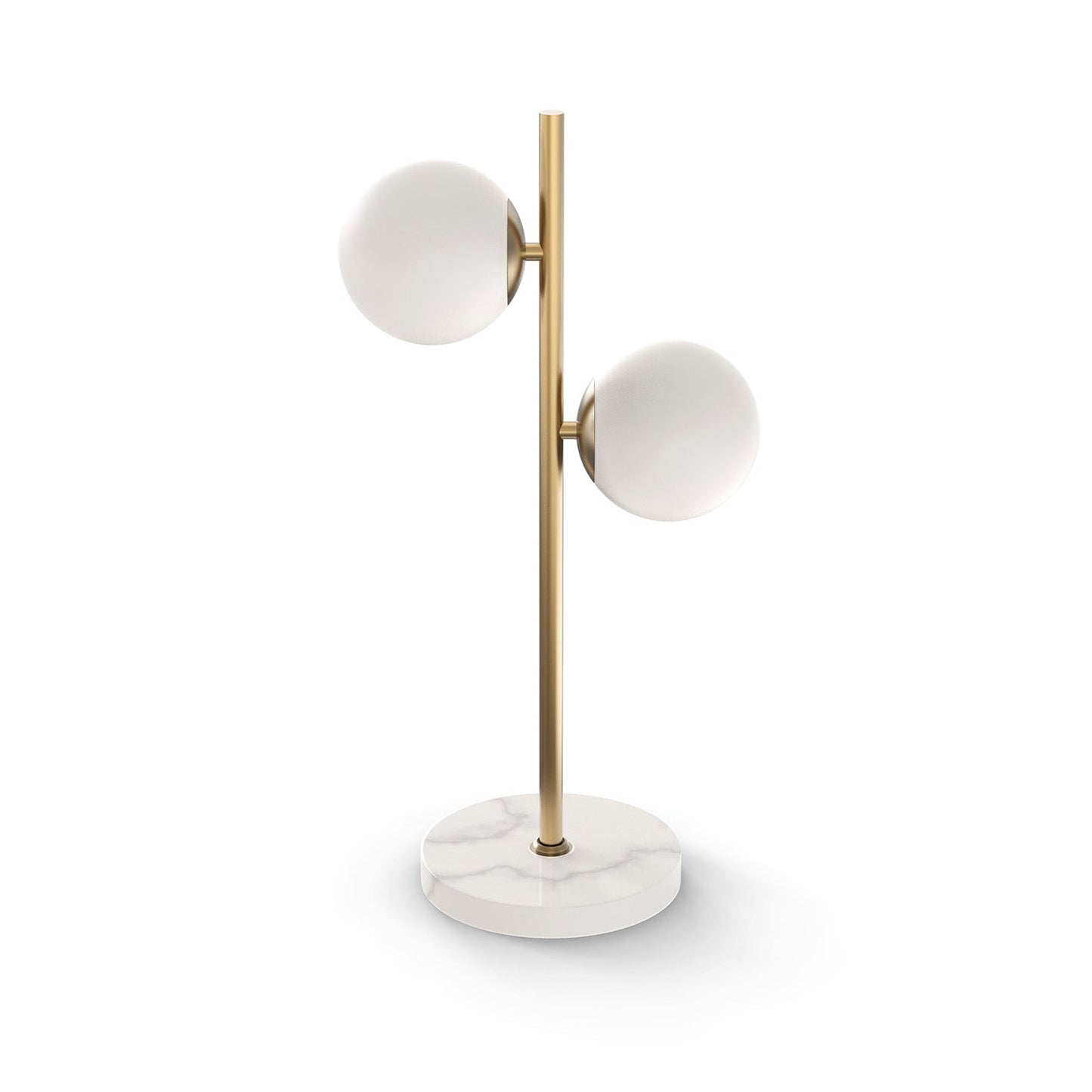Leuchte Shop 2 Globe Tischleuchte 21", Messing Antik