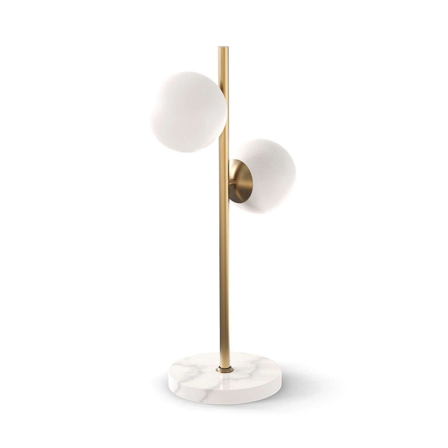 Leuchte Shop 2 Globe Tischleuchte 21", Messing Antik