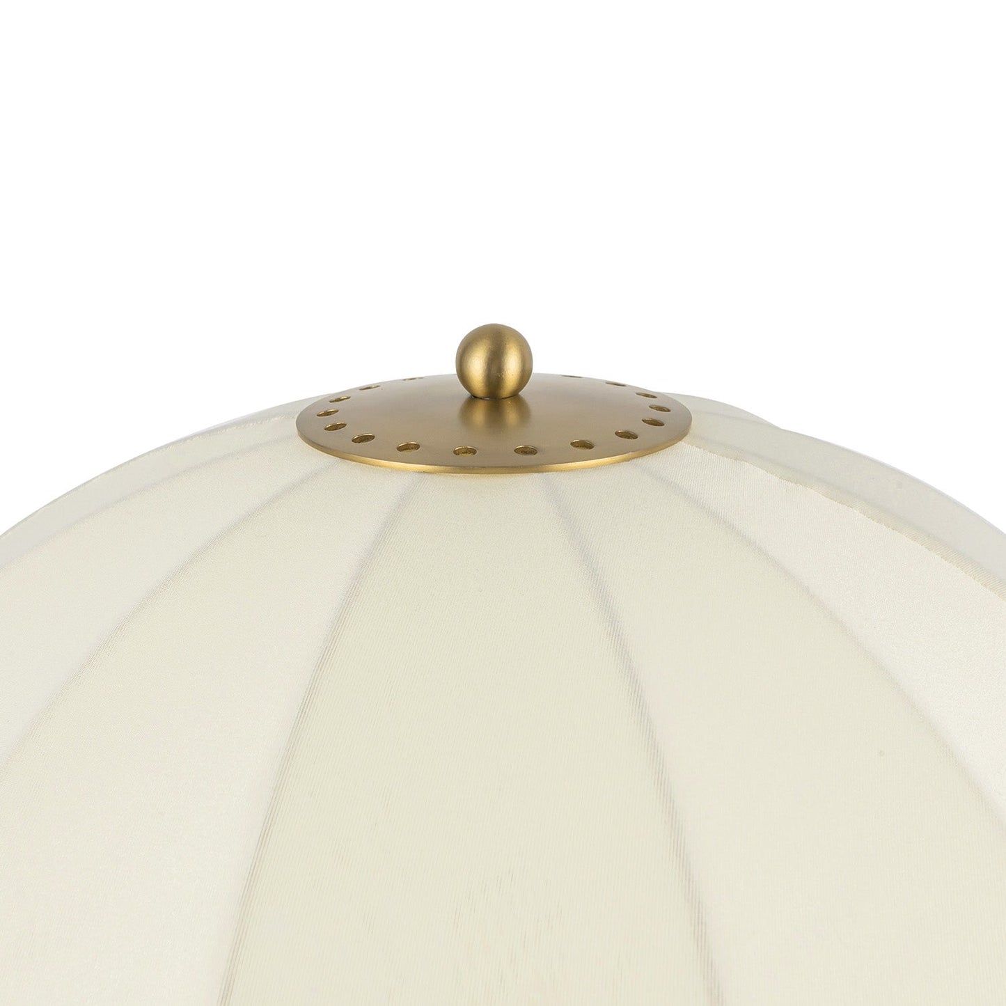 Leuchte Shop Tischleuchte 28", Creme mit Messingakzenten