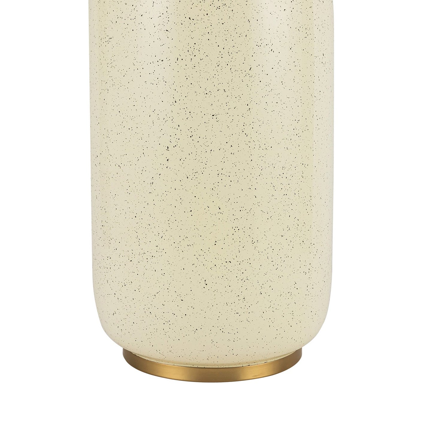 Leuchte Shop Tischleuchte 28", Creme mit Messingakzenten