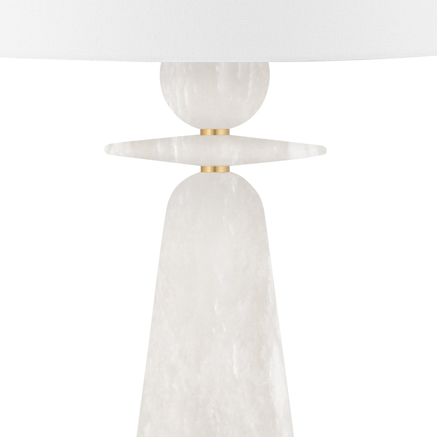 Leuchte Shop Tischleuchte 30", Alabaster mit Messingakzenten