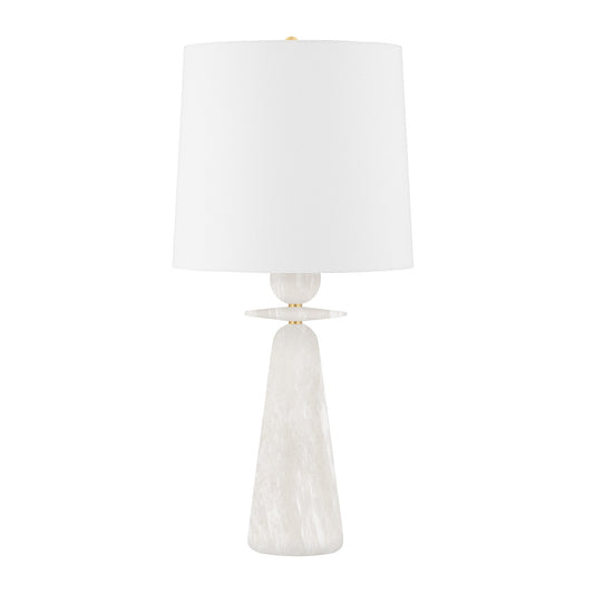 Leuchte Shop Tischleuchte 30", Alabaster mit Messingakzenten