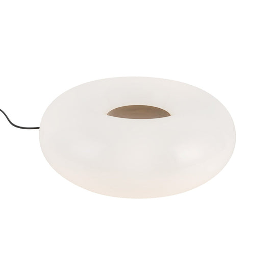 Leuchte Shop LED-Tischleuchte, 33 cm (13 Zoll), Messing antikisiert und Opalglas