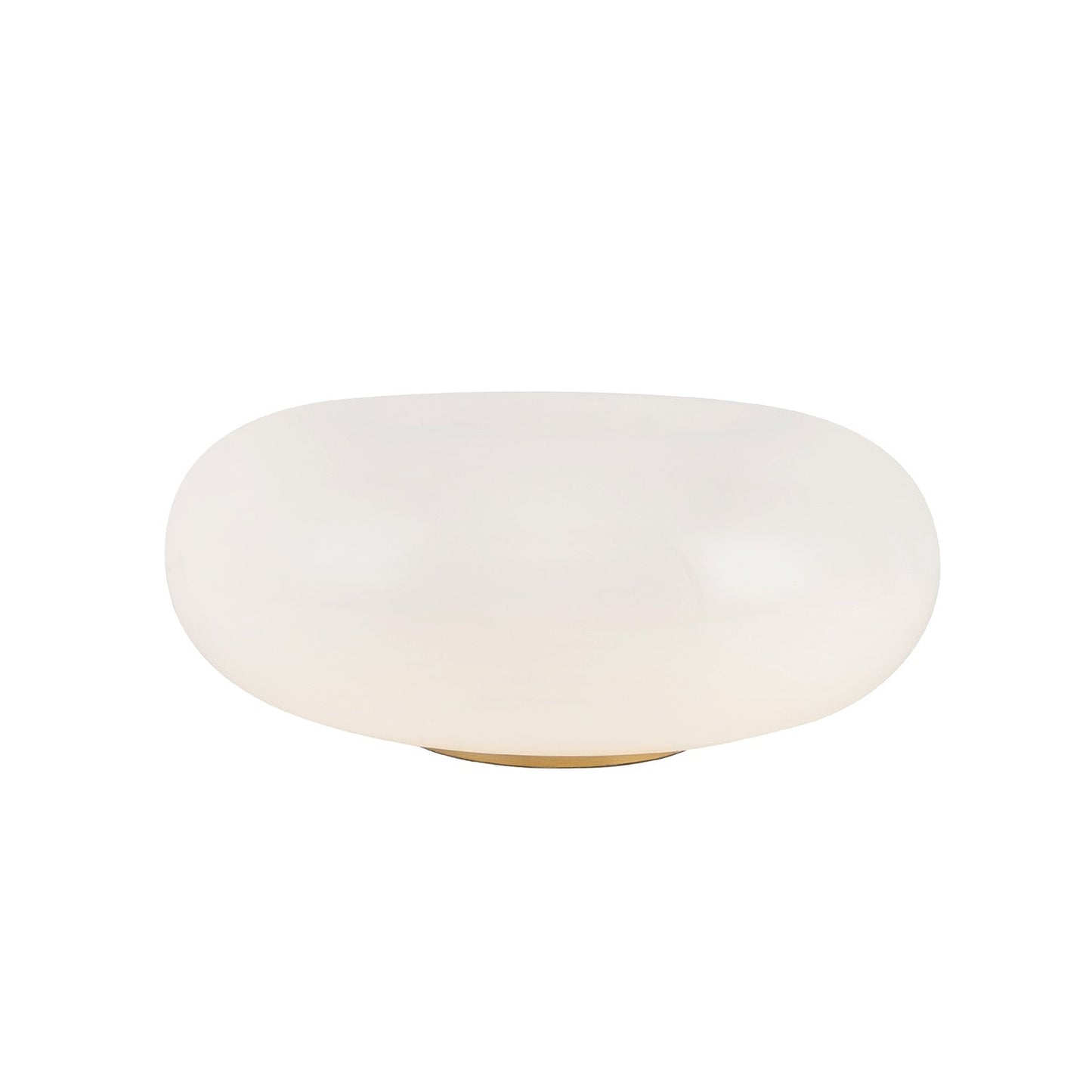 Leuchte Shop LED-Tischleuchte, 33 cm (13 Zoll), Messing antikisiert und Opalglas